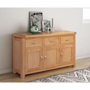 Cambridge Oak  3 Door Sideboard