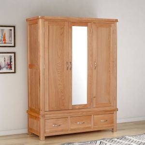 Cambridge Oak Triple Robe