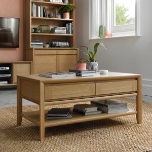 Bergen Oak Coffee Table with Drawer