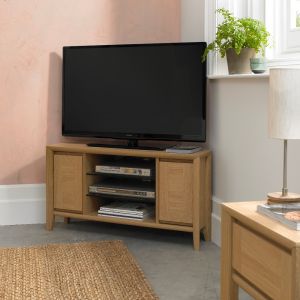 Bergen Oak Corner Entertainment Unit