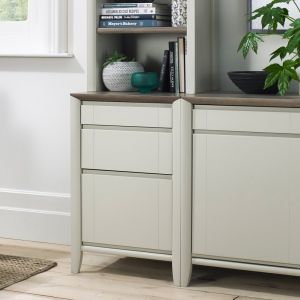 Bergen Grey Washed Oak & Soft Grey Filing Cabinet 