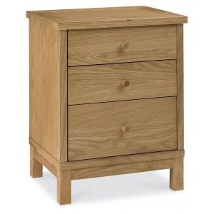Ashbridge Oak 3 Drawer Bedside