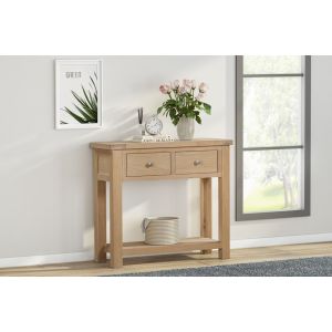 Farnworth Oak Console Table with 2 Drawers
