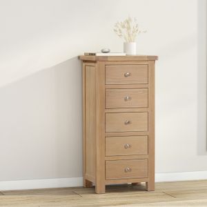 Farnworth Oak 5 Drawer Tall Chest