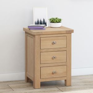 Farnworth Oak Bedside with 3 Drawers