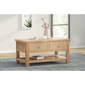 Farnworth Oak Coffee Table with 2 Drawers