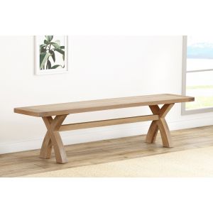 Farnworth Oak Cross Leg Bench