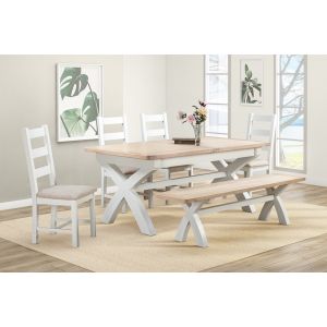 Farnworth Painted 180/240 Cross Leg Extending Dining Table