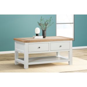 Farnworth Painted Coffee Table with 2 Drawers