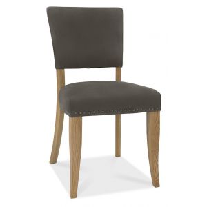 Indus Upholstered Chair Dark Grey Fabric (PAIR)