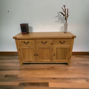 Montpellier Oak 3 Drawer 3 Door Sideboard