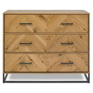 Preston Rustic Oak 3 Drawer Chest