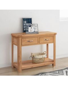 Cambridge Oak Console Table with 2 Drawers