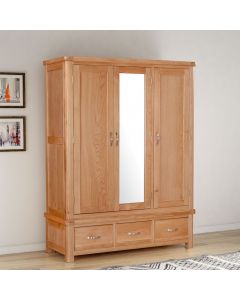 Cambridge Oak Triple Robe