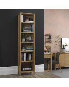 Bergen Oak Narrow Bookcase