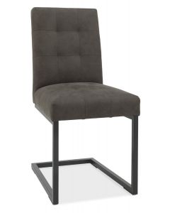 Indus Cantilever Chair Dark Grey Fabric ( PAIR )