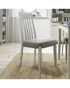 Bergen Grey Washed Slat Back Chair - Titanium Fabric (Pair) 