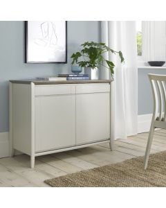 Bergen Grey Washed Oak & Soft Grey Narrow Sideboard 