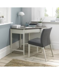 Bergen Grey Washed Oak & Soft Grey Corner Desk