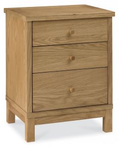 Ashbridge Oak 3 Drawer Bedside