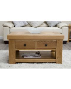 Premier Oak Coffee Table with Drawers