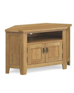 Buckingham Oak Corner TV unit with Doors