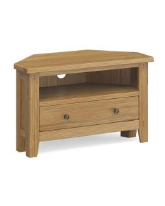 Buckingham Oak Corner TV unit with Drawer 