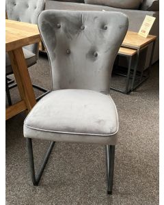 Parquet Arjun Grey Velvet Chair