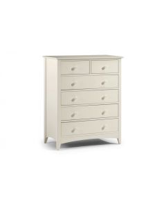 Clara Pine 2 over 4 Chest of Drawer - Stone White