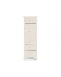 Clara Pine 7 Drawer Wellington Chest - Stone White