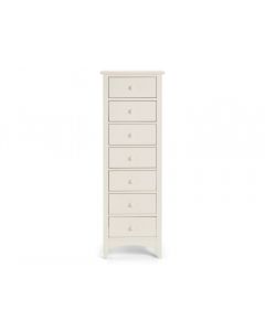 Clara Pine 7 Drawer Wellington Chest - Stone White