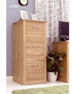 Mobel Oak Three Drawer Filing Cabinet