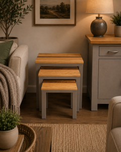Crown Original Painted Nest of Tables 