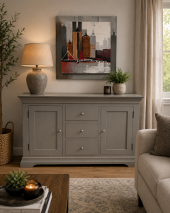 Crown Original Painted 3 Drawer Sideboard