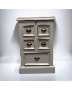 Crown Original Painted Oak Storage Chest with 5 Drawers