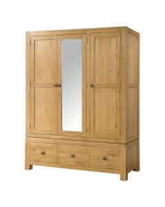 Avalon Triple Wardrobe with Drawers and Mirror 