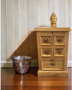 Durham Oak Storage Chest with 5 Drawers