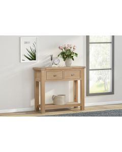 Farnworth Oak Console Table with 2 Drawers