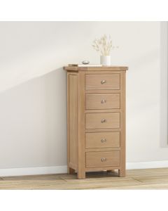 Farnworth Oak 5 Drawer Tall Chest