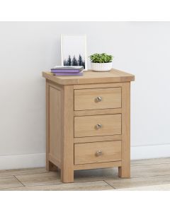 Farnworth Oak Bedside with 3 Drawers