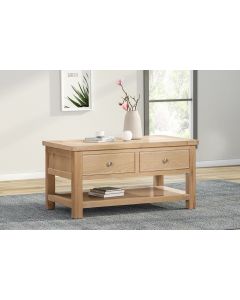 Farnworth Oak Coffee Table with 2 Drawers