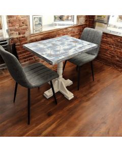 Herringbone Solid Dinning Table & Two Chairs