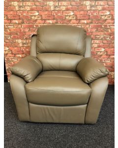 Leather Recliner in Taupe