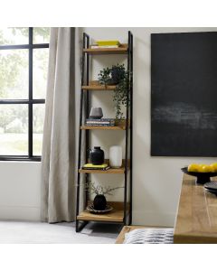 Indus Rustic Oak Narrow Open Display Unit