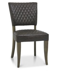 Lancashire Fumed Oak Upholstered Chair- Old West Vintage (Pair)