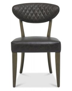 Lancashire Fumed Oak Upholstered Chair - Old West Vintage (Pair)