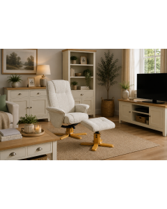 Melbourne Swivel Recliner & Footstool Assembly Included