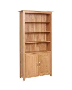 Lindale Oak Bookcase with Cupboard