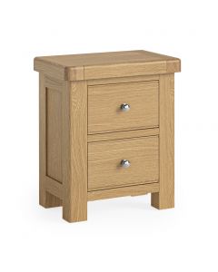 Premier Oak Lite 3 Drawer Bedside Cabinet  