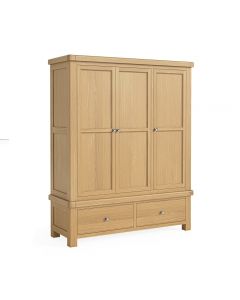 Premier Oak Lite Triple Wardrobe